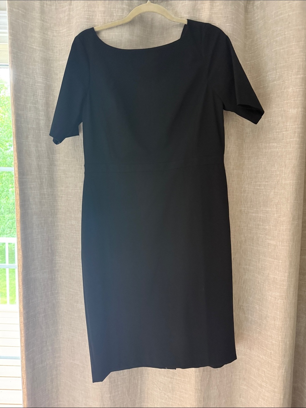 Ann Taylor Black Midi Sheath Dress
